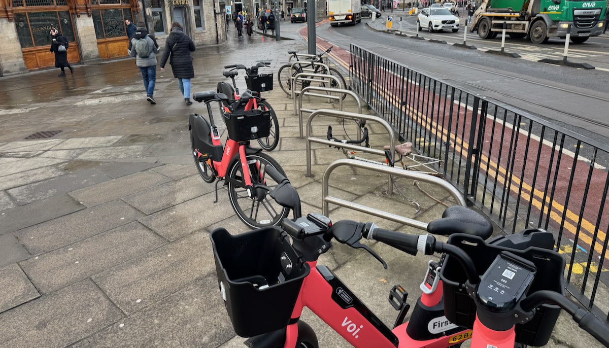 Some ok Voi bike parking